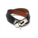 BRACELET HERMES KELLY DOUBLE TOUR T 16 CM CUIR NOIR FERMOIR ARGENT BLACK 450€