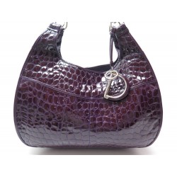 SAC A MAIN CHRISTIAN DIOR CUIR CROCO VERNI 