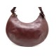 SAC A MAIN GUCCI BOURSE 106292 CUIR MARRON ANSE TRESSEE LEATHER HAND BAG 1540