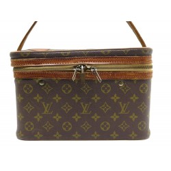 VINTAGE SAC VANITY A MAIN LOUIS VUITTON EN TOILE MONOGRAM TOILETRY POUCH 1870€