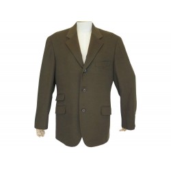 NEUF VESTE HERMES G130 T50 M EN CACHEMIRE KAKI NEW GREEN CASHMERE JACKET 2500€