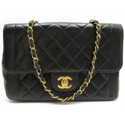  SAC CHANEL TIMELESS 23CM CUIR NOIR 