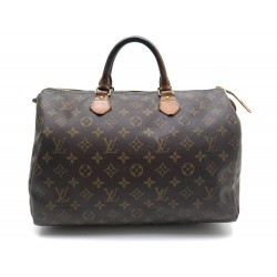 VINTAGE SAC A MAIN LOUIS VUITTON SPEEDY 35 EN TOILE MONOGRAM MARRON HANDBAG 815€