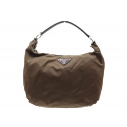 SAC A MAIN PRADA CABAS EN TOILE MARRON 38 CM HAND BAG BROWN CANVAS PURSE 750€