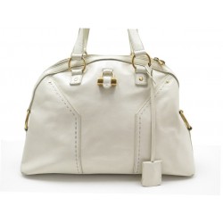 SAC A MAIN YVES SAINT LAURENT MUSE 156464 EN CUIR ECRU WHITE HAND BAG 1480€