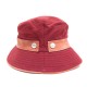 CHAPEAU HERMES MANDARINE TAILLE 56 EN TOILE DE LIN ROUGE RED LINEN HAT 290€