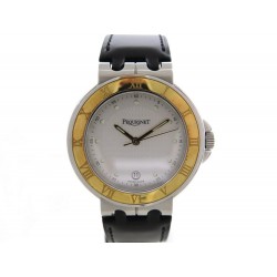 NEUF MONTRE PEQUIGNET 8831438 MOOREA 36 MM QUARTZ HOMME ACIER OR 18K WATCH 1900