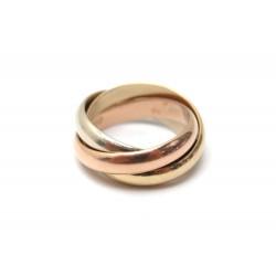 BAGUE CARTIER TRINITY 3 ORS MM B4052700 T51 JAUNE BLANC ROSE 18K 10GR RING 1290€