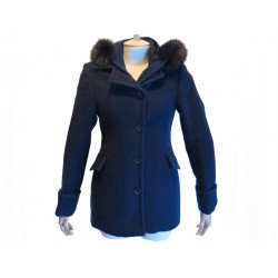 NEUF MANTEAU LORO PIANA 40 IT 38 FR M CACHEMIRE & COL FOURRURE RENARD COAT 6500€