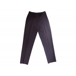 PANTALON HERMES 40 L EN LAINE PRUNE FEMME WOOL PURPLE TROUSERS PANTS 1400€