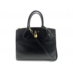 SAC A MAIN LOUIS VUITTON CITY STEAMER GM EN CUIR NOIR BANDOULIERE PURSE 3000€