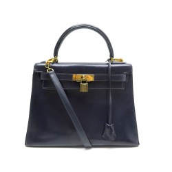  SAC HERMES KELLY 29 CUIR BLEU NUIT 