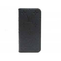 NEUF ETUI TELEPHONE LOUIS VUITTON IPHONE FOLIO X XS CUIR MONOGRAM EMPREINTE 275€