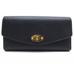 NEUF PORTEFEUILLE MULBERRY DARLEY RL4868205A100 EN CUIR NOIR LEATHER WALLET 375€