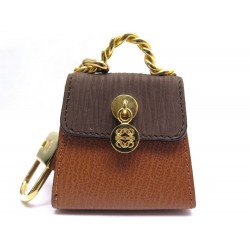 PORTE CLES LOEWE SAC A MAIN EN CUIR MARRON BIJOU BROWN LEATHER CHARM BAG 320€