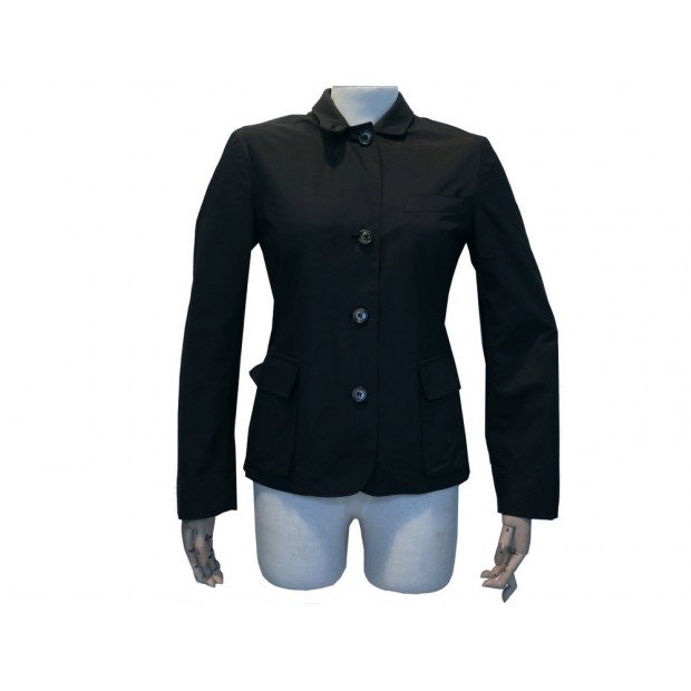 VESTE IMPERMEABLE LORO PIANA 40 IT 36 FR S BLOUSON MANTEAU NOIR JACKET 1450€