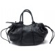 SAC A MAIN SONIA RYKIEL POCHES CUIR NOIR 