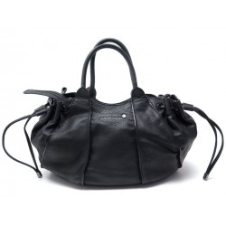 SAC A MAIN SONIA RYKIEL POCHES CUIR NOIR 