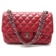 SAC A MAIN CHANEL TIMELESS JUMBO CUIR MATELASSE ROUGE ARGENTE RED HAND BAG 5350€