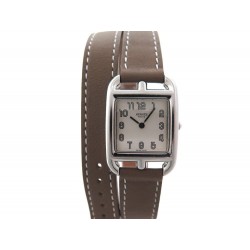 MONTRE HERMES CAPE COD DOUBLE TOUR PM CC1.210 QUARTZ 33MM EN ACIER ET CUIR 2250€