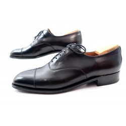 CHAUSSURES JM WESTON 300 RICHELIEU 9D 43 EN CUIR NOIR + EMBAUCHOIRS SHOES 710