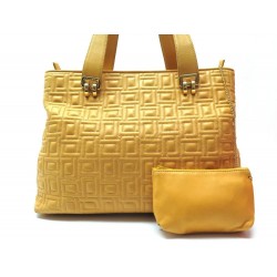 SAC A MAIN LANCEL CABAS EN CUIR MATELASSE L JAUNE QUILTED LEATHER HANDBAG 800€