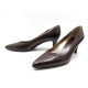 NEUF CHAUSSURES SALVATORE FERRAGAMO ESCARPINS 9.5C 41 FR CUIR MARRON SHOES 475€