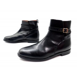 CHAUSSURES BOWEN JODHPUR 9.5 43 BOTTINES EN CUIR NOIR LEATHER BOOTS SHOES 395€