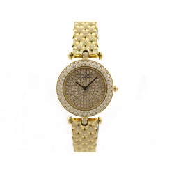 MONTRE VAN CLEEF AND ARPELS PA 49 OR JAUNE ET DIAMANTS QUARTZ 