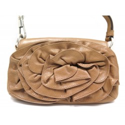 POCHETTE YVES SAINT LAURENT NADJA 113719 SAC A MAIN CUIR CAMEL + POCHON BAG 436€