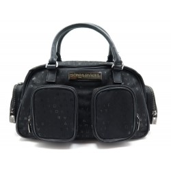 SAC A MAIN SONIA RYKIEL PORTE EPAULE EN TOILE NOIR BLACK CANVAS HANDBAG 225€