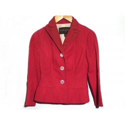 NEUF VESTE LOUIS VUITTON 38 M EN LIN ET SOIE ROUGE LINEN AND SILK JACKET 1700€