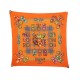 FOULARD HERMES LES RUBANS DU CHEVAL J.METZ CARRE PLISSE SOIE ORANGE SCARF 370€