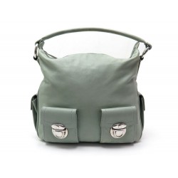 SAC A MAIN MARC JACOBS 30 CM EN CUIR VERT D EAU AQUA LEATHER HAND BAG PURSE 415