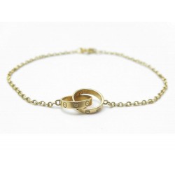 BRACELET CARTIER LOVE B6027100 CHAINE OR JAUNE 18K TAILLE 18 YELLOW GOLD 1570