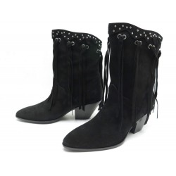 CHAUSSURES GIUSEPPE ZANOTTI BOTTES DAIM NOIR T41