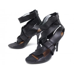 CHAUSSURES GIVENCHY SANDALES TALONS CUIR NOIR T41 