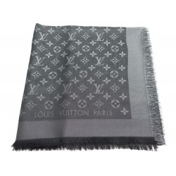 NEUF CHALE LOUIS VUITTON MONOGRAM NOIR 