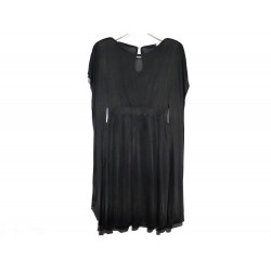 ROBE MI LONGUE GIVENCHY TAILLE 36 S VISCOSE ET SOIE NOIR BLACK SILK DRESS 1390€