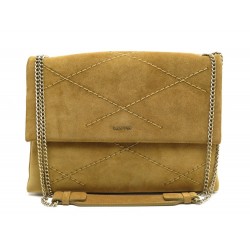 NEUF SAC A MAIN LANVIN SUGAR 29CM EN DAIM CAMEL HAND BAG SUEDE PURSE NEW 1195€