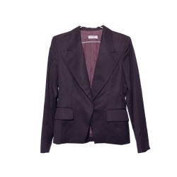 VESTE YVES SAINT LAURENT BLAZER TAILLE 38 M LAINE PRUNE WOOL PLUM JACKET 1990