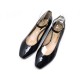 NEUF CHAUSSURES YVES SAINT LAURENT 40 BALLERINES A TALONS CUIR VERNI NOIR 360€