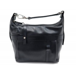 SAC A MAIN LANCEL 34 CM EN CUIR NOIR BLACK LEATHER HAND BAG PURSE DUSTBAG 500€