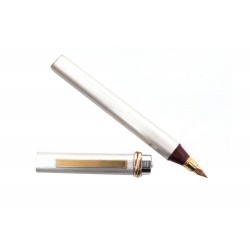 STYLO PLUME MUST DE CARTIER TRINITY 3 ORS EN OR ET ACIER STEEL FOUNTAIN PEN 700€