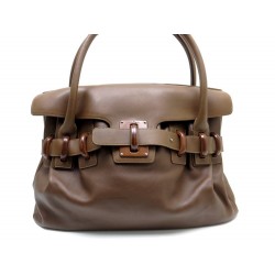 SAC A MAIN SALVATORE FERRAGAMO 21-A026 CUIR MARRON PORTE EPAULE HAND BAG 1100€