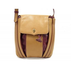 SAC A MAIN MUST DE CARTIER EN CUIR CAMEL & BORDEAUX BANDOULIERE HAND BAG 1060