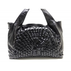 SAC A MAIN SALVATORE FERRAGAMO 21-A135 EN CUIR NOIR CUIR TRESSE HAND BAG 2470€