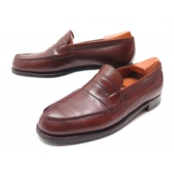 CHAUSSURES JM WESTON 180 MOCASSINS 8B 42 EN CUIR MARRON BROWN LOAFERS SHOES 590