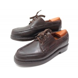 CHAUSSURES JM WESTON 690 DERBY GOLF 8C 42 EN CUIR MARRON EMBAUCHOIRS SHOES 775€