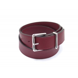 NEUF CEINTURE HERMES SAUMUR T 90 CUIR TAURILLON CLEMENCE BOUCLE ARGENT BELT 795€